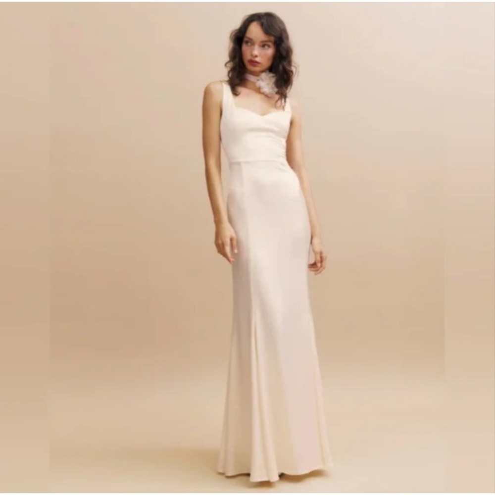 Reformation Ivory/Cream Satin Wedding Dress